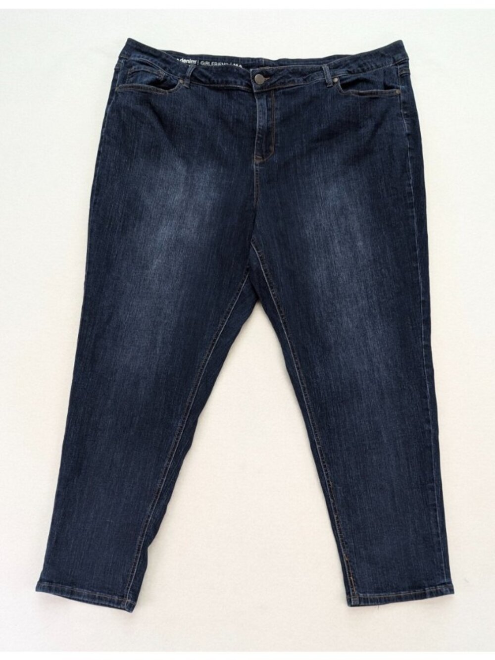 Avenue Denim Women's Jeans Size 26 Girlfriend Skinny Dark Wash Denim Stretch